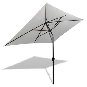Parasol 200 x 300 cm Sand White Rectangular