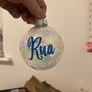 Personalised Glass Christmas baubles Image 9