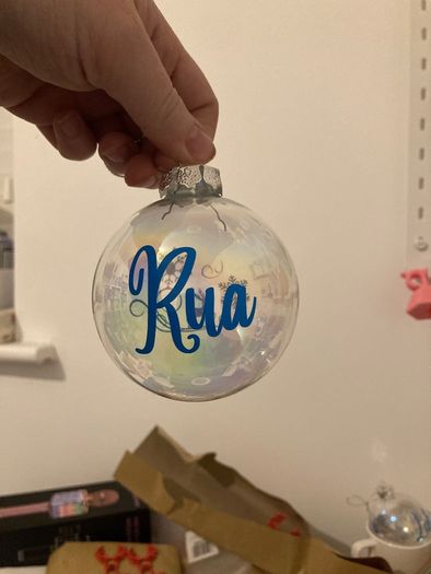 Personalised Glass Christmas baubles