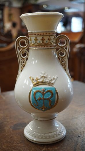 Pair of Vintage Ecclesiastical Porcelain Altar Vases