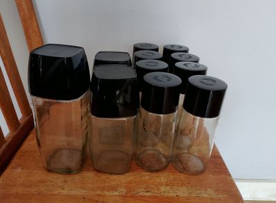 empty jars from coffee