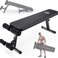 Adjustable Weight Bench Home Gym Weight Lifting & Sit Up Abdominal Bench Flat Exercise Workout Bench (FREE POSTAGE)