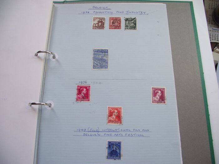 A collection of Belgian stamps on pages in binder (1893-1998)