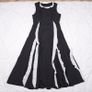 Apart Black White Ruffle Trim Colorblock Sleeveless A-Line Midi Dress 12UK/40EU Image 4