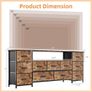 63 Tv Cabinet, Dresser for Bedroom with 11 Fabric Drawers, TV Stand with Power Socket for TVs up to 70", TV Units Image 3