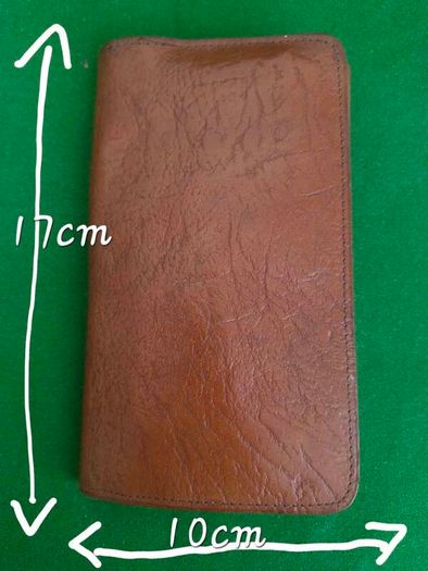 Vintage Oak Calfskin Leather Folding Wallet