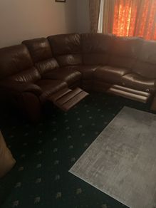 Leather Lshaped couch