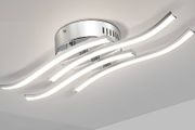 NEW SALE | LED Ceiling Light, Modern Ceiling Design Curved Ceiling Lights, 24W LED Light Fitting with 4 Built-in LED Boards Natural White 4000K for Living Room, Bedroom, Kitchen, Hallway and Office