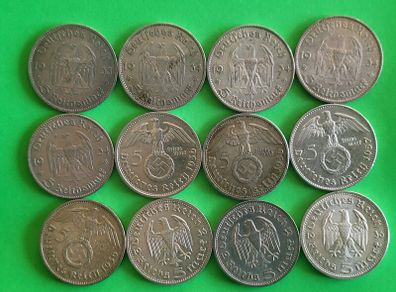 5 marks Germany silver coins