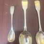 Antique Dublin Georgian Silver Fiddle Back Spoons Image 3