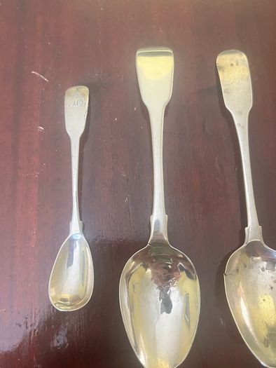 Antique Dublin Georgian Silver Fiddle Back Spoons