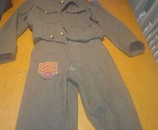 Original Irish Army uniform, Helmet  and Greatcoat  1940s/50s