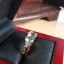 18 Ct Gold ring  with 1.35 carat Aquamarine Gem stone and diamonds Image 9