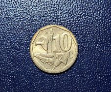 South Africa 10 cent coin