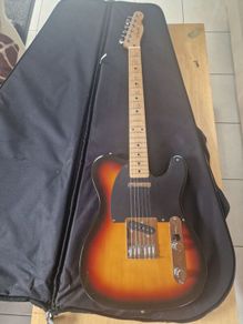 Fender Squier Silver Telecaster 1990 JP and Boss Katana Mini amp
