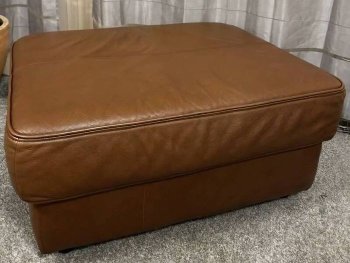 Leather Ottoman with storage
