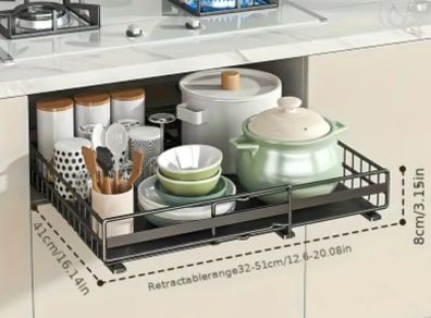 Brand New Pull Out Expandable and Retractable Kitchen Cabinet Organiser