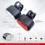 USB Rechargeable Bike Light Set Ultra Bright LED Bicycle Lights with Headlight and Taillight Set,IPX4 Waterproof, 4/6 Modes Mountain Road Cycle Light Front and Back Rear Light Image 3
