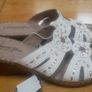 Ladies mules. UK 8/EUR 42.Leather.White.New Image 2