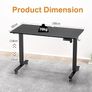 NEW SALE | Height Adjustable Electric Standing Desk - 100x60 cm Stand Up Table Desk Thick Splice Board, Smart Control Panel 3 Memory Heights, Anti-Collision System, Sit Stand Desk for Home Office Image 3