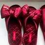 Burgundy Velvet Couples Slippers Set (EU 38-39 & 42-43) Image 3