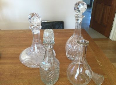 Collectables - Vintage Glass Decanters. ( Reduced)