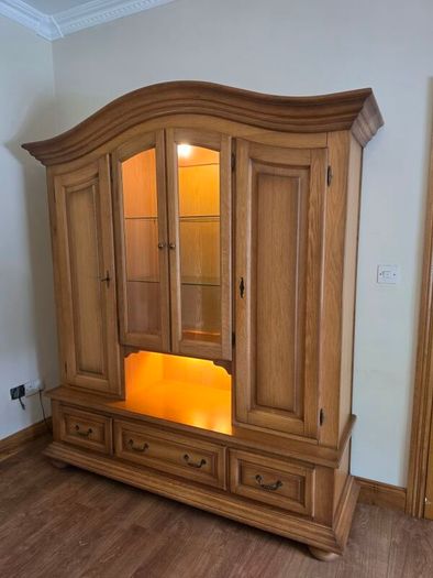 solid oak Cabinet / book / display case