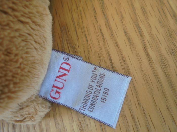 Cuddly "Gant" Brown Bear with Gold Star Winning Cup for Sale