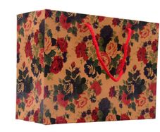 Floral Pattern Boutique/Retail/Gift Carrier Bags with String Handles
