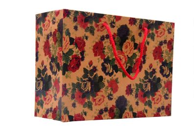 Floral Pattern Boutique/Retail/Gift Carrier Bags with String Handles