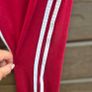 Slim Fit cottonTrack Pants with White Side Stripes, size L Image 4
