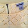 DKNY Lemon Yellow Cutwork T-shirt L New Image 8