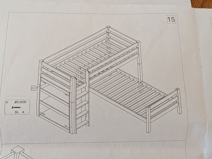 Bunk bed L-shaped
