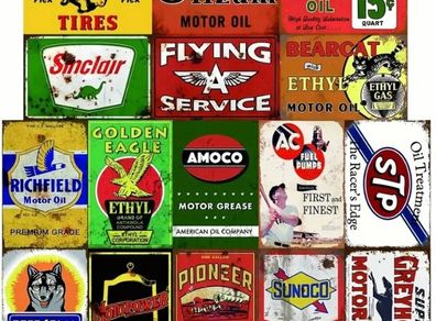 Collection retro tin signs free postage