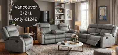 Vancouver fully reclining sofa set (NEW)