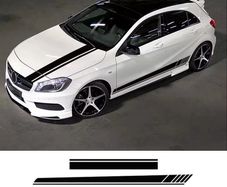 Car Vinyl Stickers Bonnet Decal Decoration Stickers Decorate Vinyl Long Strip Door Decal Double Sided Tape for Car Accessories