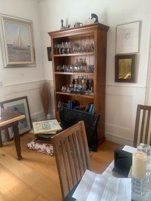 wooden bookshelf