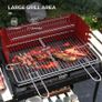 Charcoal BBQ, with Five Position Grill Grate - Red Image 5