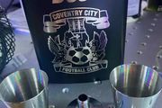 coventry fc whisky hip flask gift set