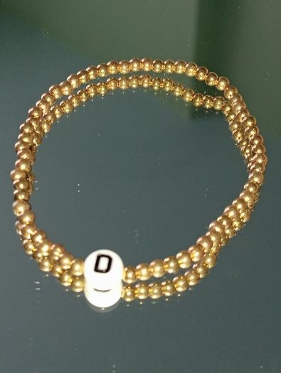 Handmade bracelet crystal pearl gold