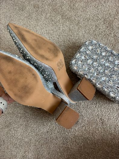 Diamond heels and bag