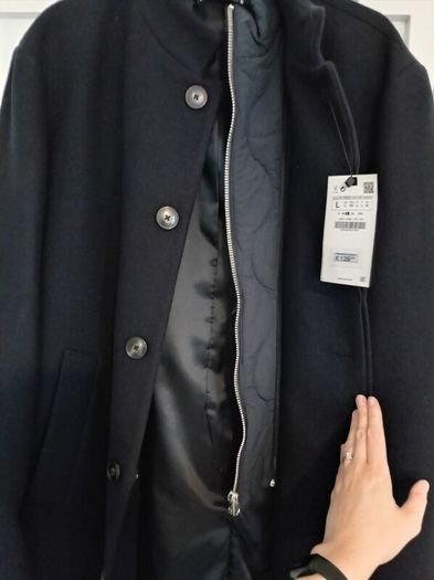 Navy Zara jacket men's large