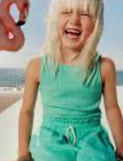 Zara girls green shorts playsuit Sz 2-3 EUC