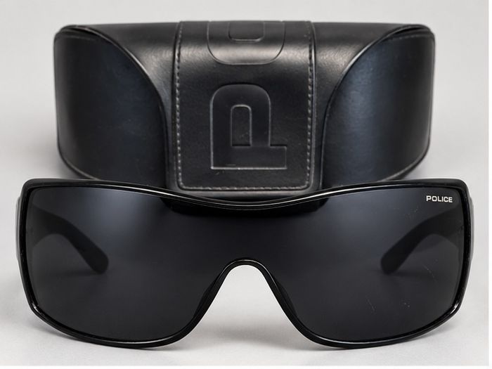 Police S8178 Vintage Shield Sunglasses with Case