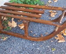 Antique wooden snow slade solid steel track runs and fitting very well made swiss 185 ono can Deliver in Dublin area