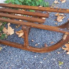 Antique wooden snow slade solid steel track runs and fitting very well made swiss 185 ono can Deliver in Dublin area