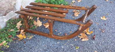 Antique wooden snow slade solid steel track runs and fitting very well made swiss 185 ono can Deliver in Dublin area