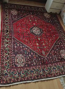 Two Matching Persian Abadeh Hand Knotted Rug Carpets