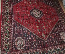 Two Matching Persian Abadeh Hand Knotted Rug Carpets