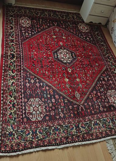 Two Matching Persian Abadeh Hand Knotted Rug Carpets